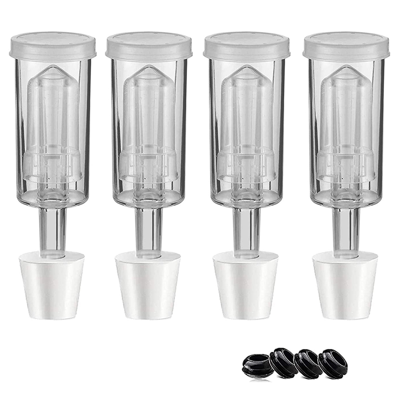 Beer Wine Kit - YLS-Fermentationsdeckel Airlock-Set mit 6 Stopfen, Gärungs-Airlocks