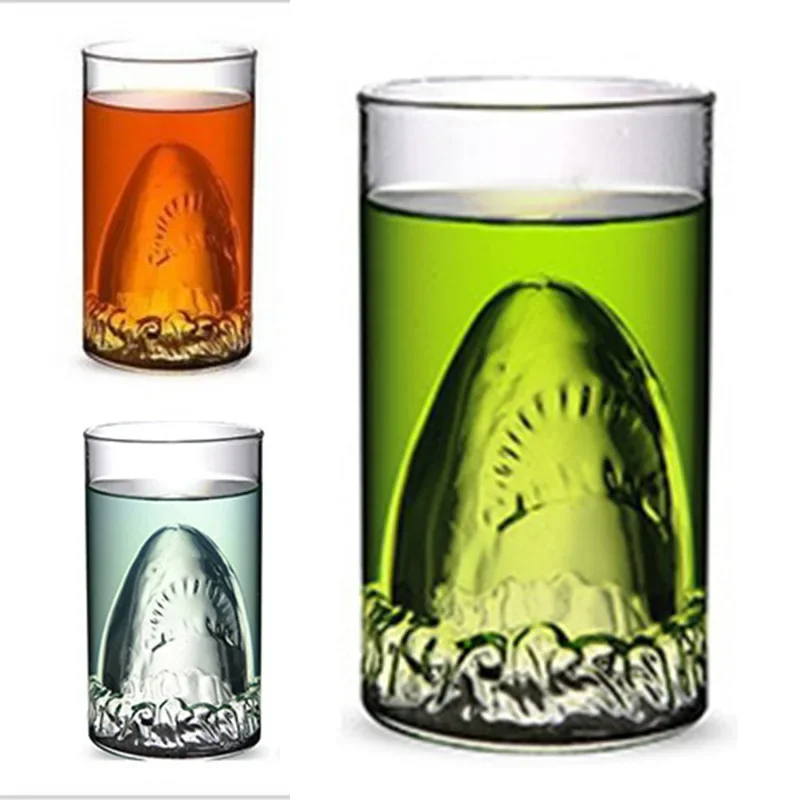 Wine Beer Tour - Großer Hai-Kopf Kreativer Bierbecher Isoliert 350ml