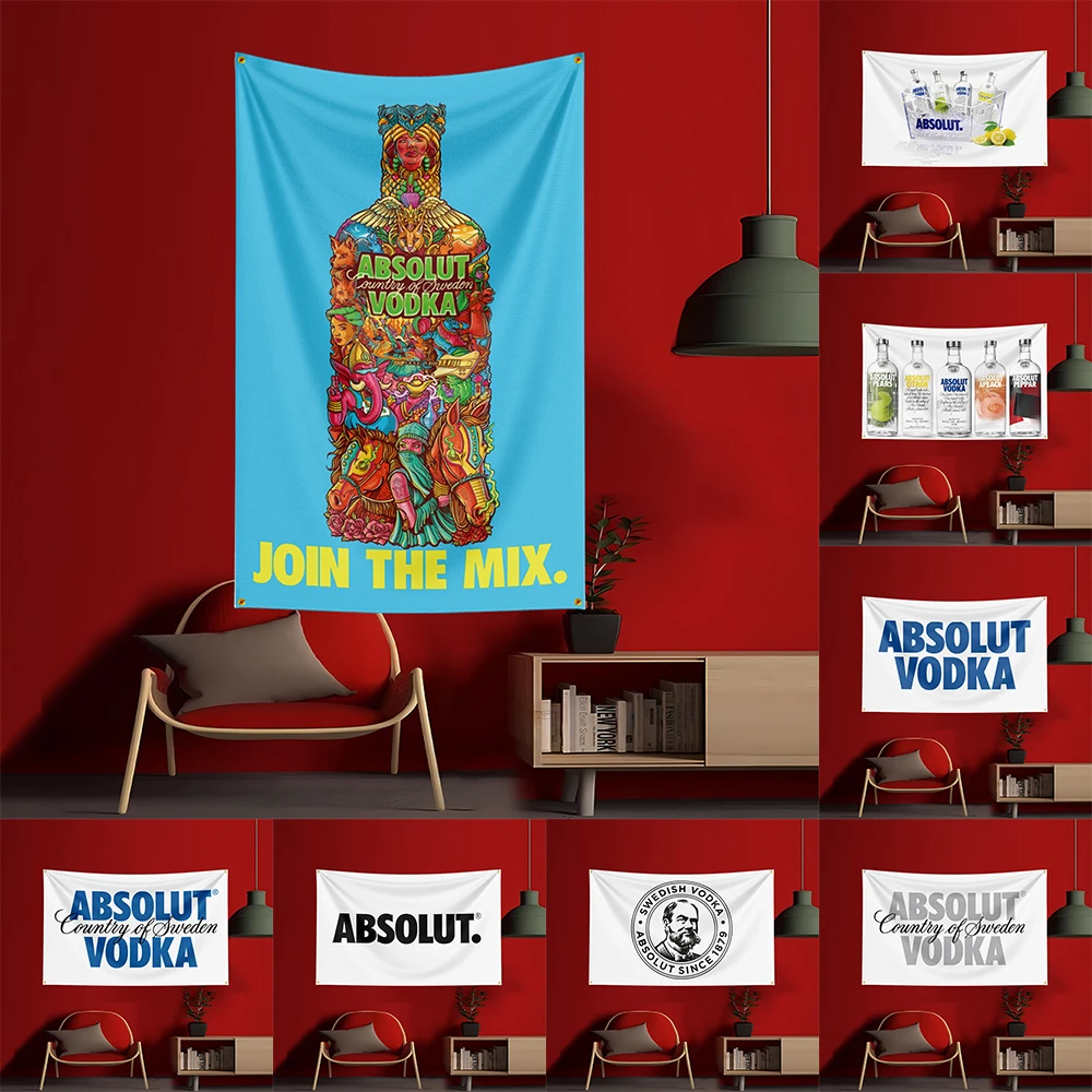Wine Beer Garden - 90X150CM A-Absolut Wodkas Flagge Polyester Gedruckt