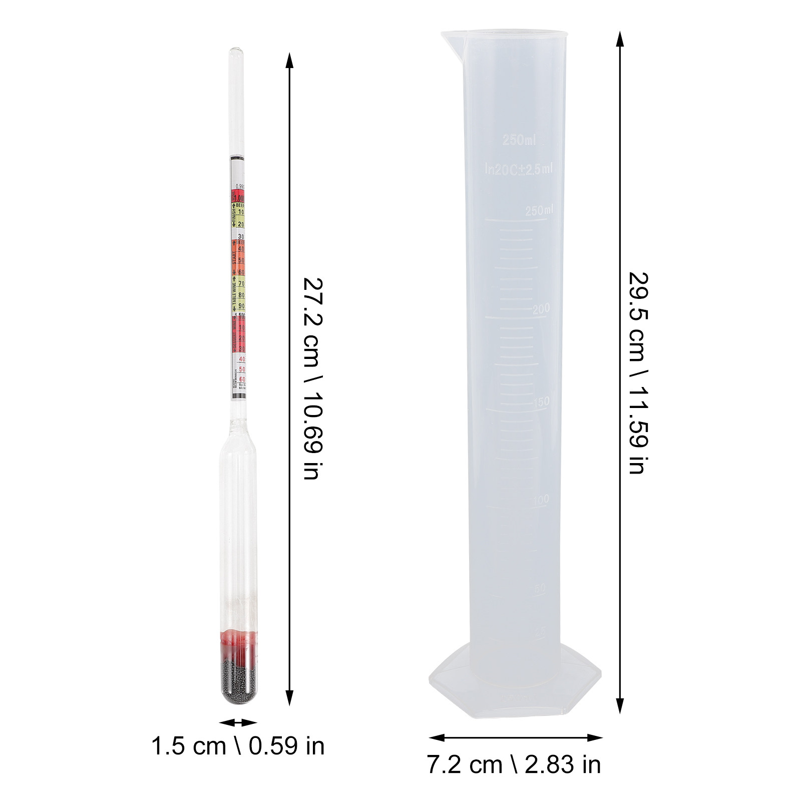 1 Set Hydrometer-Kit Dreifachs – Beer Wine Kit Bewertung und Preis